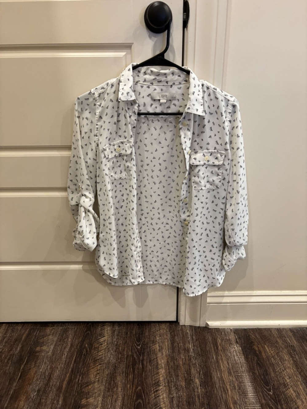 loft Lightweight Button-Up Shirt with Tiny Print
